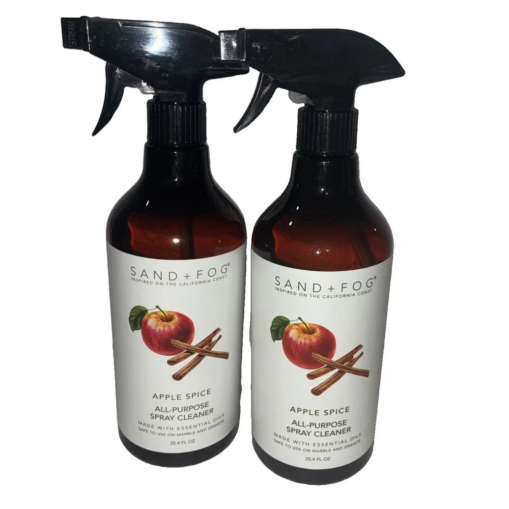 Sand + Fog All-Purpose Spray Cleaner Apple Spice 25.4 Oz Plant-Based Lot Of 2